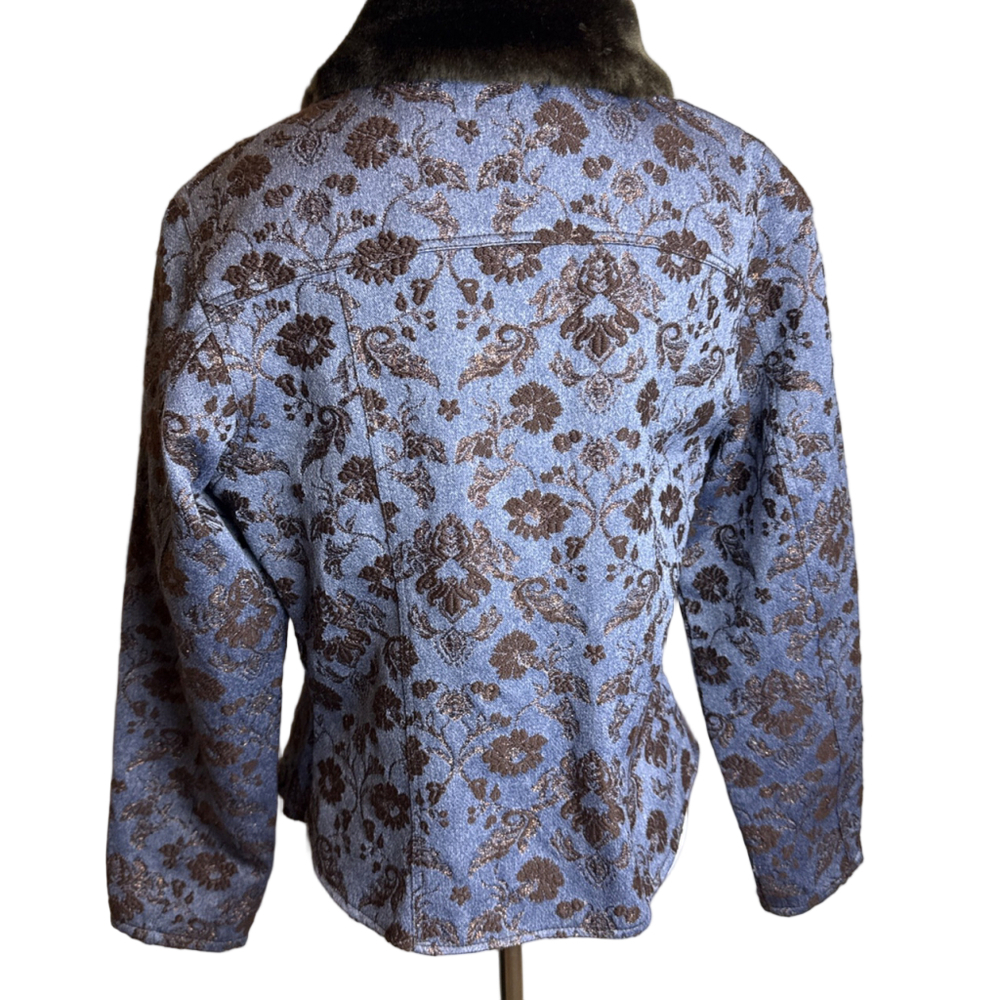 Baxis & Baxis Los Angeles Faux Fur Collar Jacket Medium - Picture 4 of 7